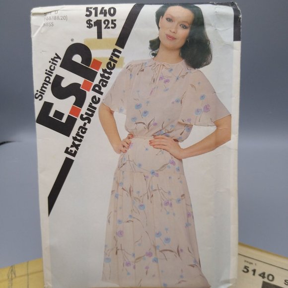 UNCUT Vintage Sewing PATTERN Simplicity 5140, ESP Extra Sure Pattern 1981 Misses - Picture 1 of 3
